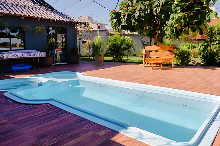 LaCabanaEco (Piscina e Lareira) em Chapecó